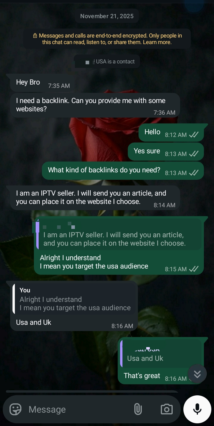 IPTV Seller Backlink Outreach Campaign targeting USA and UK markets.